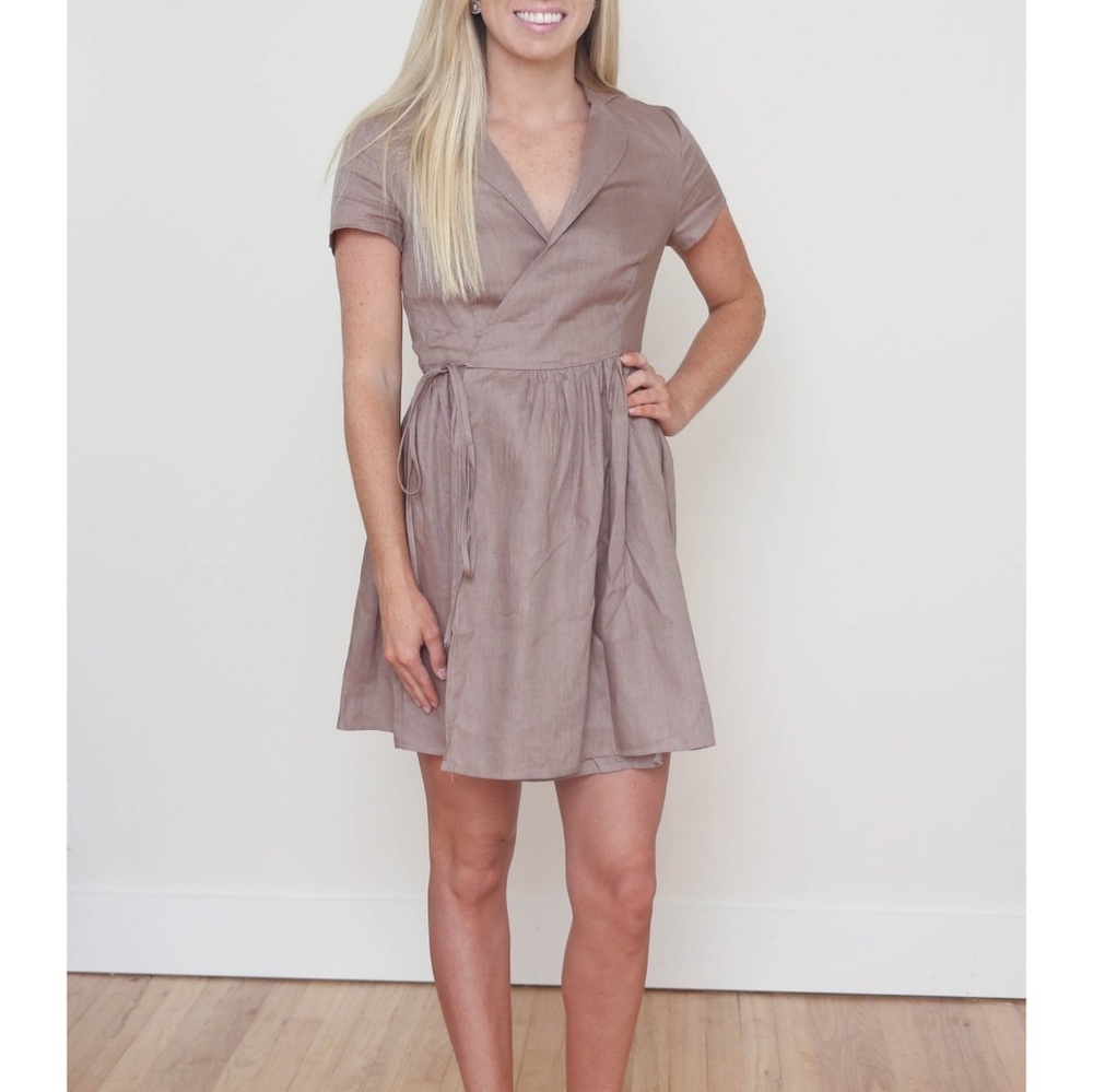 Brown beautiful wrap dress. Personal fav!